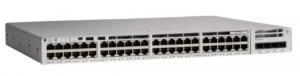 Cisco C9200-48P-E - Управляемый коммутатор Layer3, 48 порта 10/100/1000 Base-T PoE+, слот для модуля аплинка, функционал Network Essentials купить в Казани 	Описание	В комплект входит:	Блок питания PWR-C6-1KWAC - 1 шт., крепление	Модуль аплинка и кабель ст