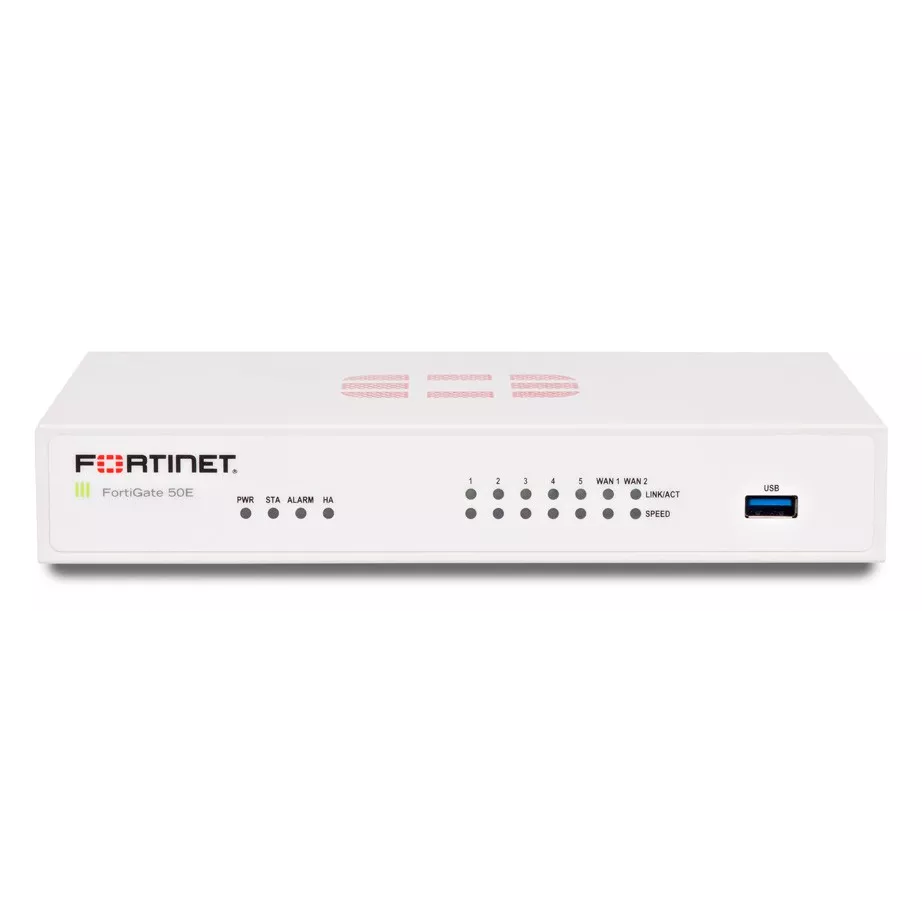 Fortinet FortiGate-50E - Межсетевой экран, 7 интерфейсов 1GE RJ45