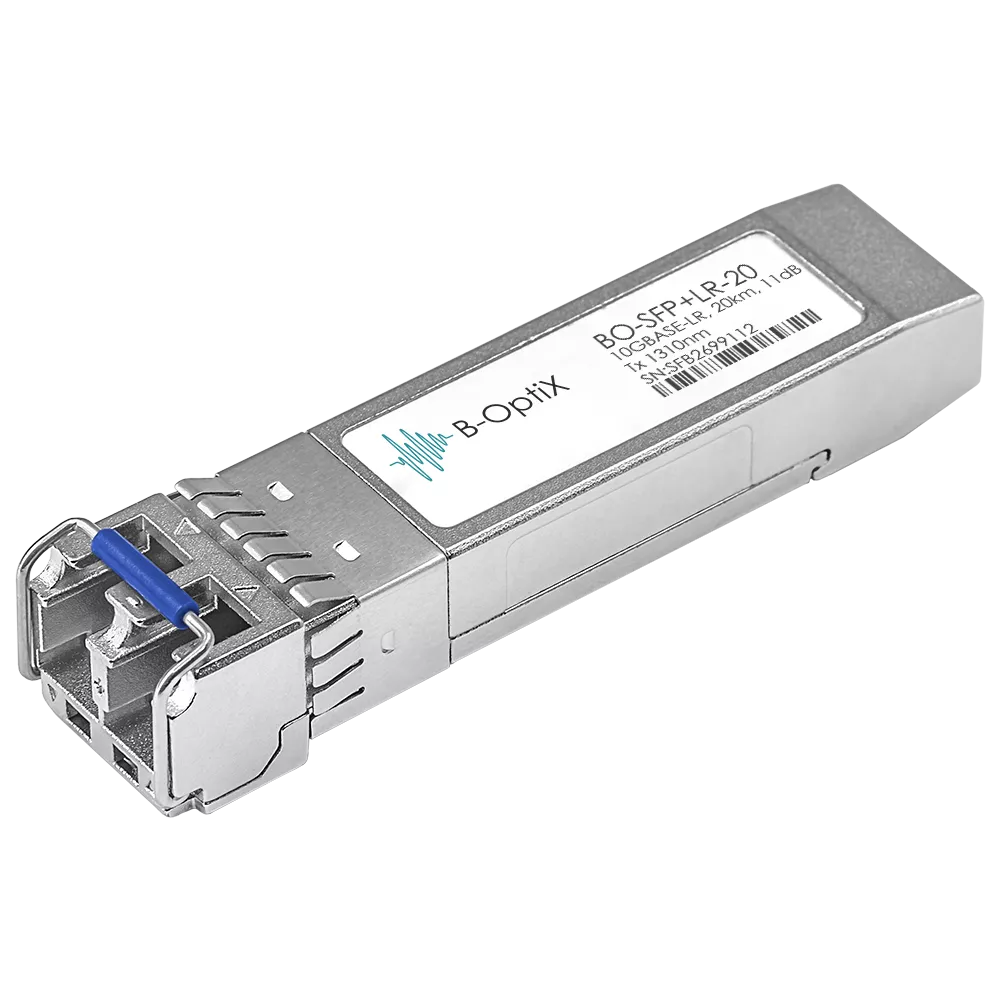 B-OptiX BO-SFP+LR-20 - Двухволоконный модуль, SFP+ 10GBASE-LR/LW, разъем LC duplex, рабочая длина волны 1310нм, дальность до 20км (11dB).