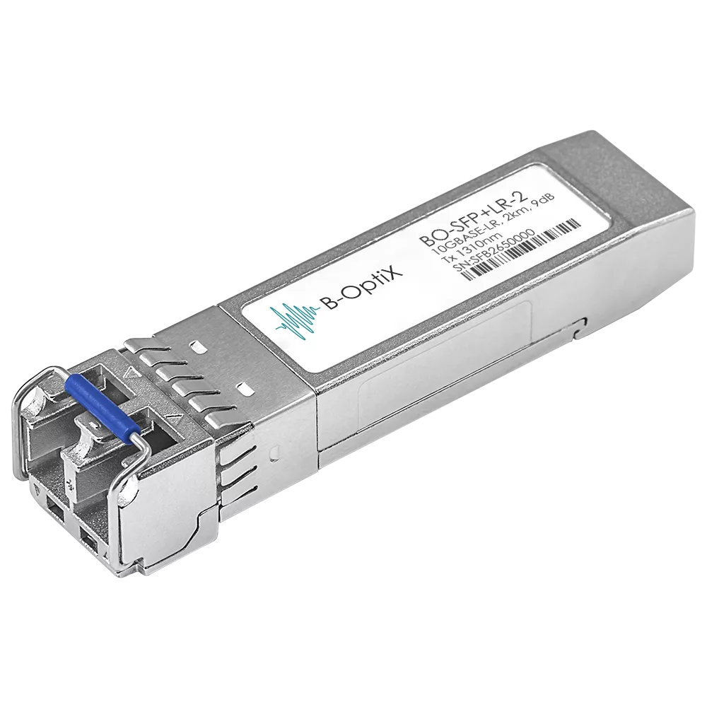 B-OptiX BO-SFP+LR-2 - Двухволоконный модуль, SFP+ 10GBASE-LW/LR, разъем LC, рабочая длина волны 1310нм, дальность до 2км (9dB).