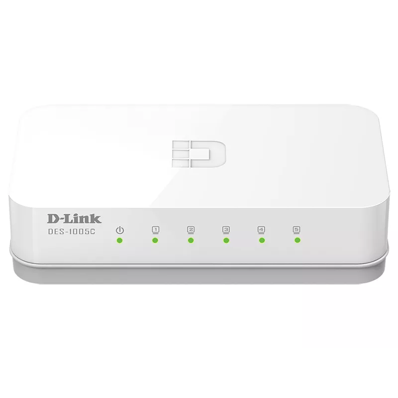 D-Link DES-1005C/B1A - Неуправляемый коммутатор с 5 портами 10/100Base-TX