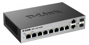 D-Link DGS-1100-10/ME/A2A - Управляемый L2 коммутатор с 8 портами 10/100/1000Base-T и 2 комбо-портами 100/1000Base-T/SFP