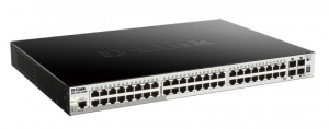 D-Link DGS-1510-52XMP/A1A - Настраиваемый L2+ стекируемый коммутатор с 48 портами 10/100/1000Base-T и 4 портами 10GBase-X SFP+ (48 портов PoE 802.3af/at, PoE‑бюджет 370 Вт; 740 Вт с DPS‑700)