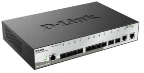 D-Link DGS-1210-12TS/ME/B1A - Управляемый L2 коммутатор с 10 портами 1000Base-X SFP и 2 портами 10/100/1000Base-T