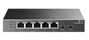 TP-Link TL-SG1005P-PD - Настольный коммутатор с 5 гигабитными портами (1 порт с входящим PoE++, 4 порта с исходящим PoE+)