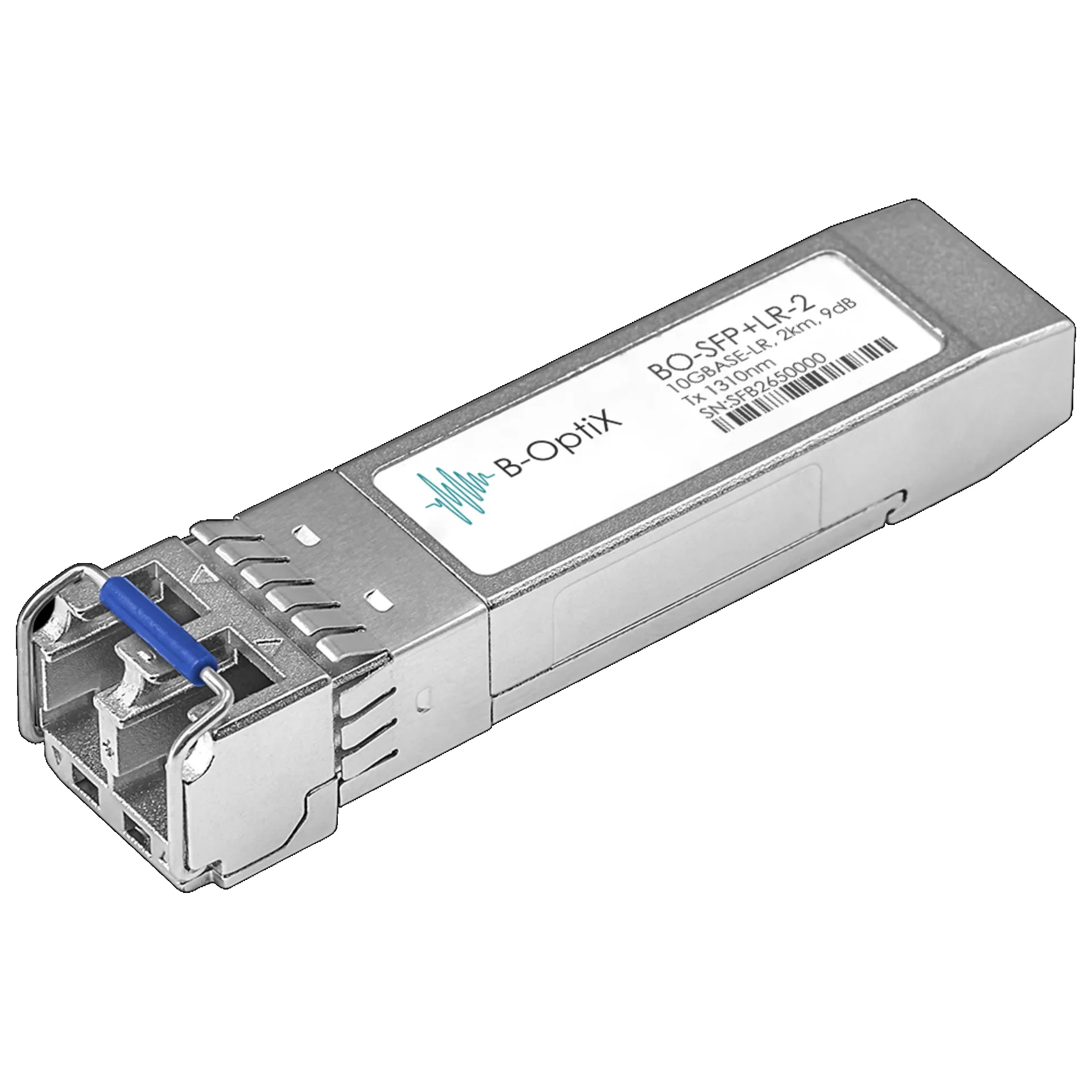 B-OptiX BO-SFP+LR-10 - Двухволоконный модуль, B-OptiX SFP+ 10GBASE-LR/LW, разъем LC duplex, рабочая длина волны 1310нм, дальность до 10км (11dB). купить в Казани 	Двухволоконный оптический модуль с форм-фактором SFP+ для 10G Ethernet, соответствует стандарту 10G