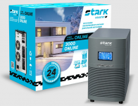 STARK COUNTRY 3000 online - Готовый комплект ИБП + АКБ + стеллаж, нагрузка 2000Вт, автономия 2 часа, АКБ 6шт 12В, 75Ач