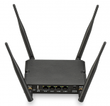 Kroks Rt-Cse m4-G F-female - Гигабитный роутер со встроенным модемом LTE cat.4, WiFi 2,4+5 ГГц купить в Казани 	Описание:	LTE-A Cat.4, до 150 Мбит/c	Поддержка двух SIM карт	LAN 3 шт, WAN 1 шт - 1000 Мбит/с	Wi-Fi