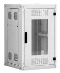 NETLAN EC-FZ-186060-GMM-GY - Напольный шкаф 19", 18U, стеклянная дверь, цельнометаллические стенки, Ш600хВ974хГ600мм, в разобранном виде, серый