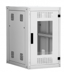 NETLAN EC-FZ-186080-GMM-GY - Напольный шкаф 19", 18U, стеклянная дверь, цельнометаллические стенки, Ш600хВ974хГ800мм, в разобранном виде, серый