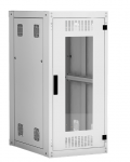 NETLAN EC-FZ-246080-GMM-GY - Напольный шкаф 19", 24U, стеклянная дверь, цельнометаллические стенки, Ш600хВ1242хГ800мм, в разобранном виде, серый