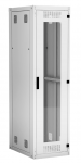 NETLAN EC-FZ-426080-GMM-GY - Напольный шкаф 19", 42U, стеклянная дверь, цельнометаллические стенки, Ш600хВ2042хГ800мм, в разобранном виде, серый