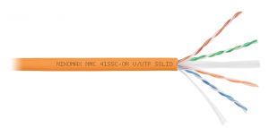 NIKOMAX NMC 4155C-OR - Кабель U/UTP 4 пары, Кат.6a (Класс Eа), тест по ISO/IEC, 500МГц, одножильный, BC (чистая медь), 23AWG (0,57мм), полимерный материал нг(А)-HF, внутренний, оранжевый, 500м купить в Казани 	Описание:	4-я серия включает в себя экранированные и неэкранированные кабели категорий 5, 5e, 6, 6A