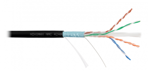 NIKOMAX NMC 4240C-BK - Кабель F/UTP 4 пары, Кат.6 (Класс E), тест по ISO/IEC, 250МГц, одножильный, BC (чистая медь), 23AWG (0,55мм), полимерный материал нг(А)-HF, внутренний/внешний, черный, 305м купить в Казани 	Описание:4-я серия включает в себя экранированные и неэкранированные кабели категорий 5, 5e, 6, 6A,