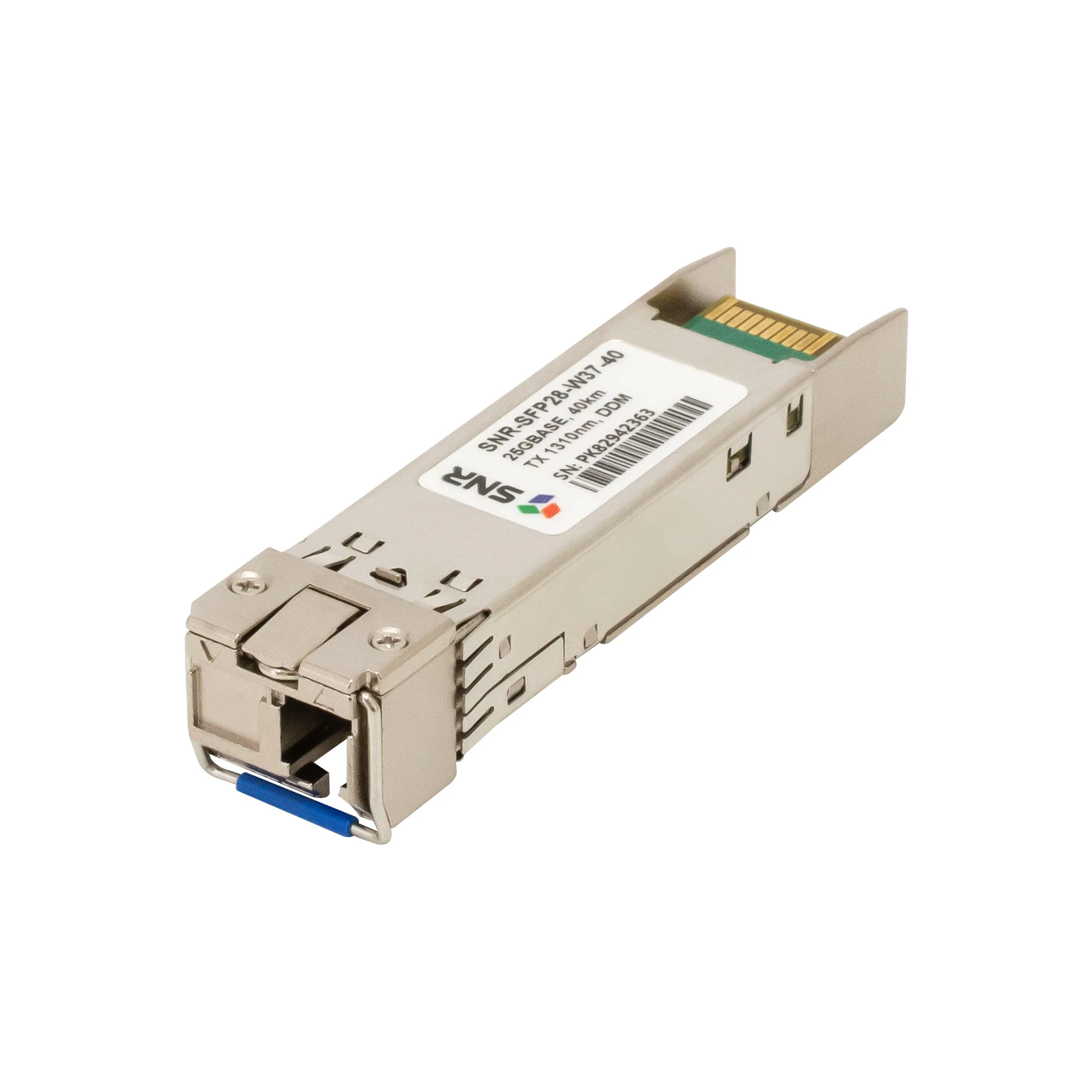 SNR-SFP28-W91-40 - Одноволоконный модуль, SFP28 WDM 25GBASE-LR, разъем LC, рабочая длина волны Tx/Rx: 1290/1310нм, дальность до 40км.