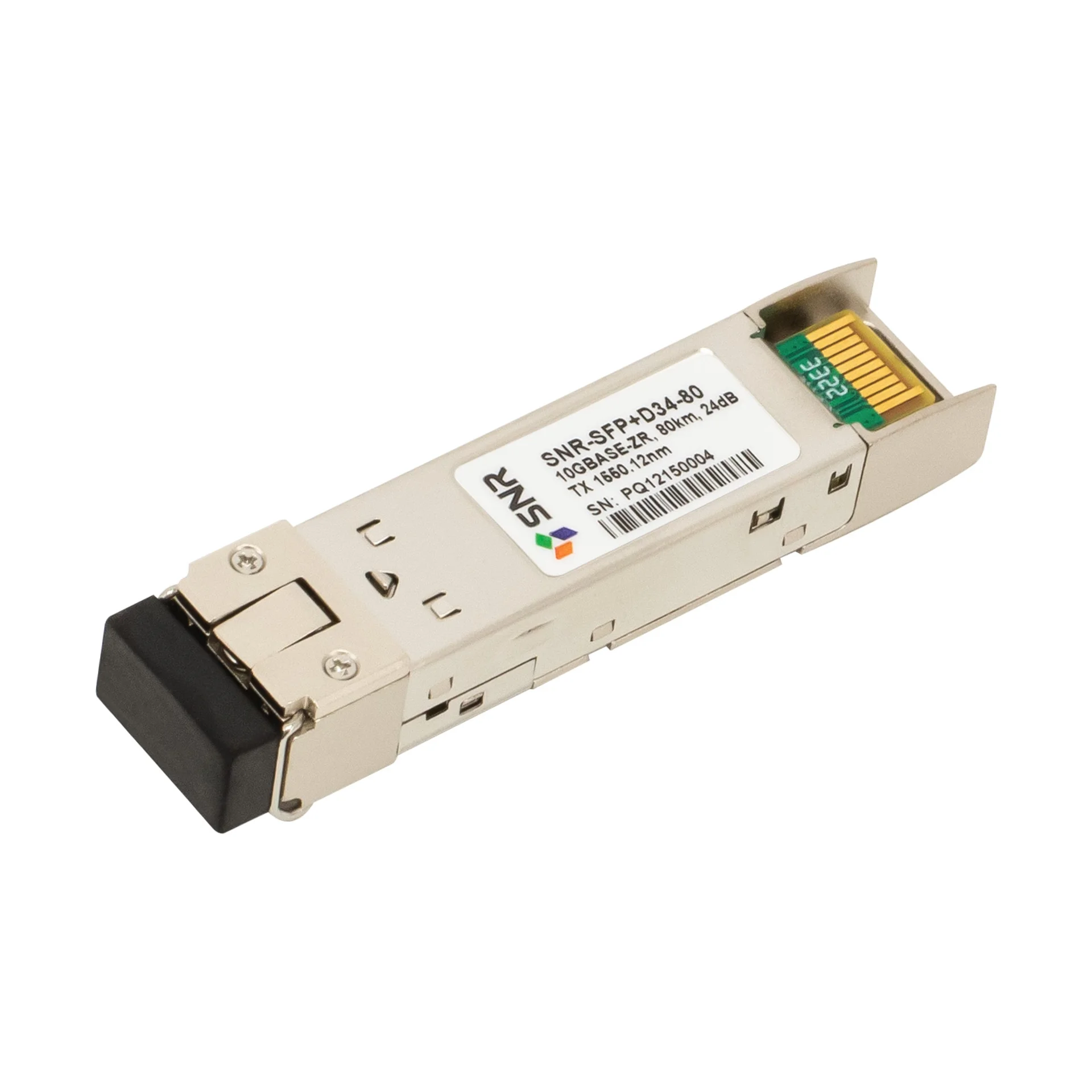 SNR-SFP+D34-80 - Двухволоконный модуль, SFP+ DWDM 10GBASE-ZR/ZW, разъем LC, рабочая длина волны 1550.12нм, дальность до 80км (24dB).