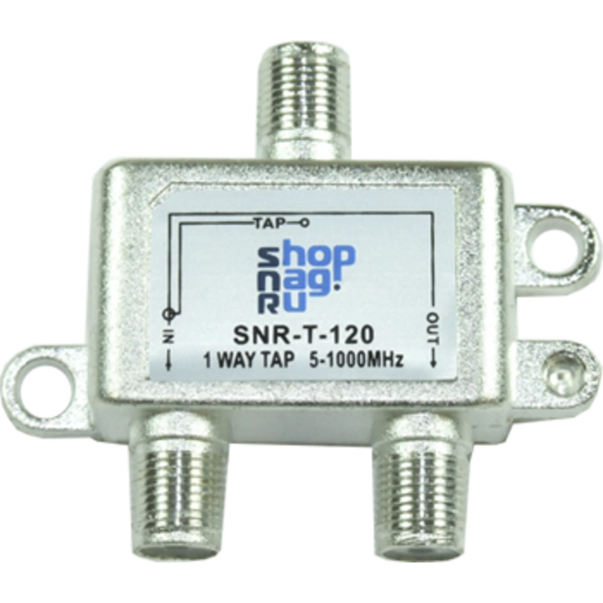 SNR-T-210 - Ответвитель абонентский на 2 отвода вносимое затухание IN-TAP 10dB.