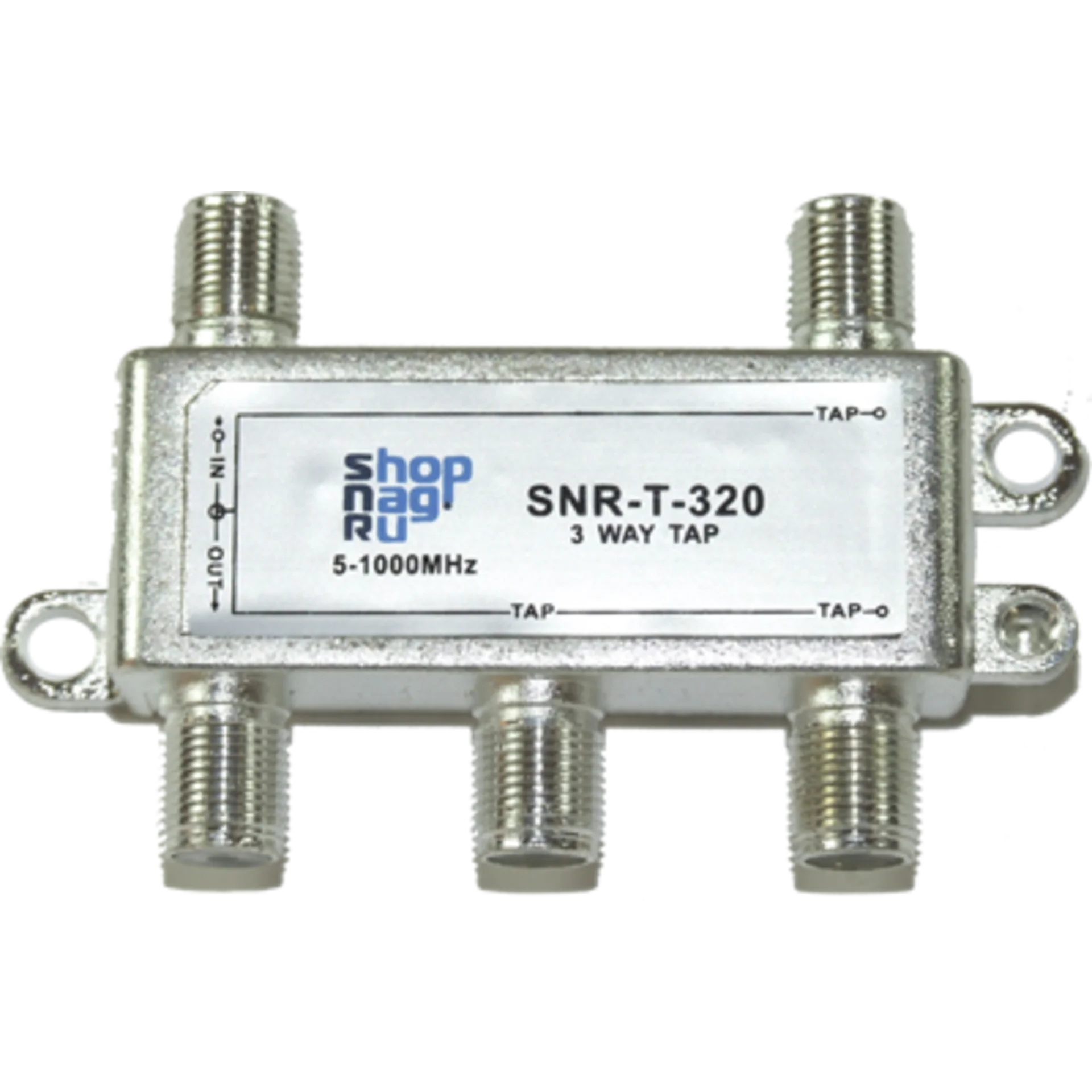 SNR-T-310 - Ответвитель абонентский на 3 отвода, вносимое затухание IN-TAP 10dB.