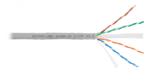 NIKOMAX NMC 4140A-GY - Кабель U/UTP 4 пары, Кат.6 (Класс E), тест по ISO/IEC, 250МГц, одножильный, BC (чистая медь), 23AWG (0,55мм), поливинилхлорид, внутренний, серый, 305м купить в Казани 	Описание:	4-я серия включает в себя экранированные и неэкранированные кабели категорий 5, 5e, 6, 6A