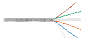 NIKOMAX NMC 4140C-GY - Кабель U/UTP 4 пары, Кат.6 (Класс E), тест по ISO/IEC, 250МГц, одножильный, BC (чистая медь), 23AWG (0,55мм), полимерный материал нг(А)-HF, внутренний, серый, 305м купить в Казани 	Описание:4-я серия включает в себя экранированные и неэкранированные кабели категорий 5, 5e, 6, 6A,