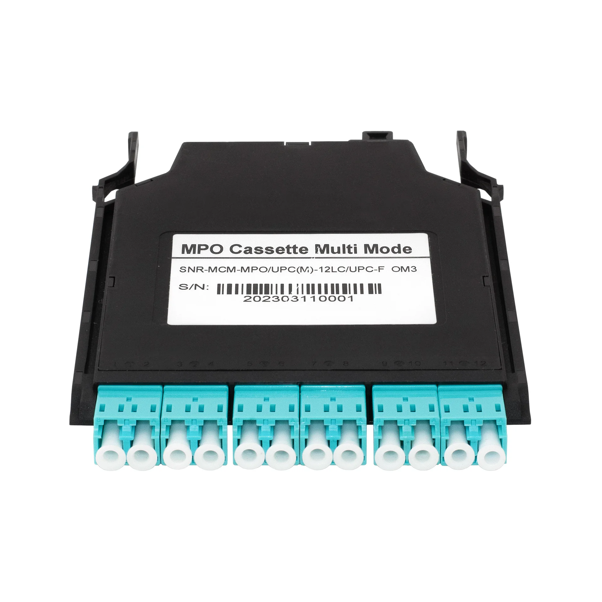 SNR-MCM-MPO/UPC(M)-12LC/UPC-FL - Кассета распределительная MPO/UPC на 12LC/UPC портов MM для SNR-CMP-144P-FL купить в Казани 	Кассеты MPO представляют собой высокоэффективное модульное решение для быстрого развертывания волок