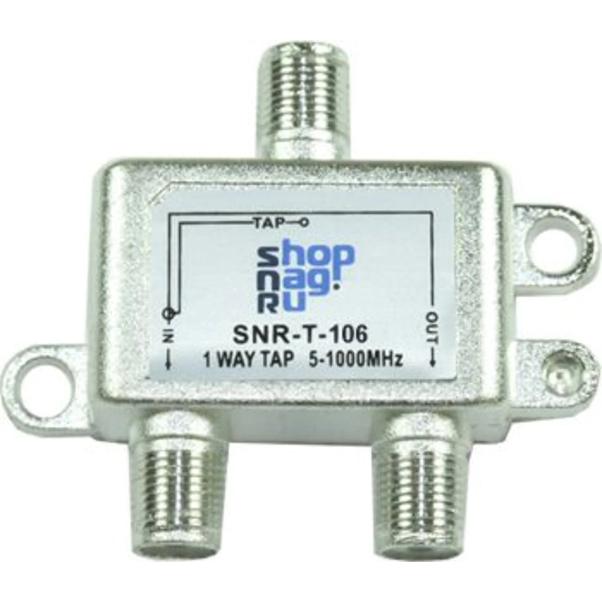 SNR-T-106 - Ответвитель абонентский на 1 отвод вносимое затухание IN-TAP 6dB.