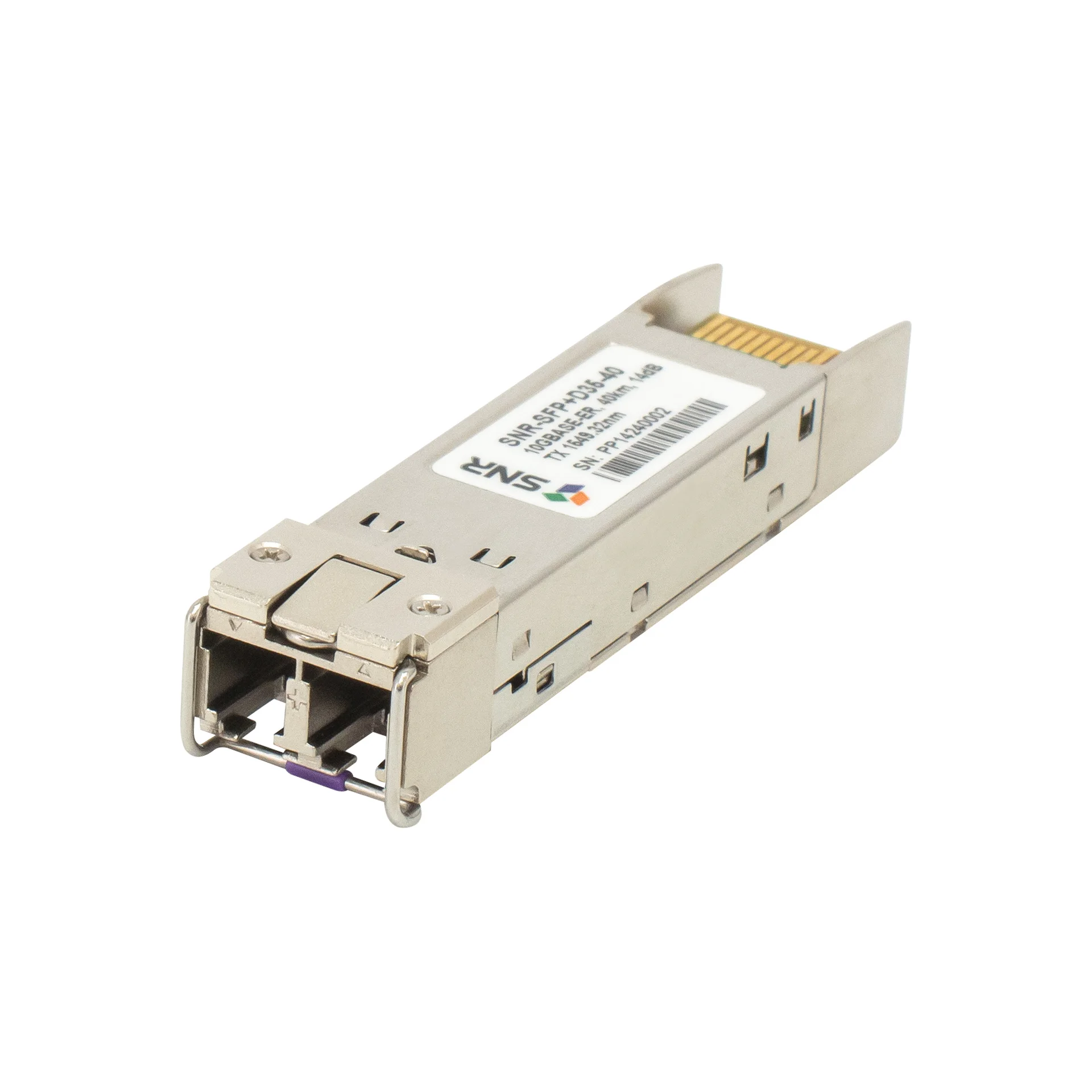 SNR-SFP+D35-40 - Двухволоконный модуль, SFP+ DWDM 10GBASE-ER/EW, разъем LC, рабочая длина волны 1549.32нм, дальность до 40км (14dB). купить в Казани 	10 гигабитный модуль с форм-фактором SFP+, работающий по стандарту 10GBASE-ER/EW и совместимый со с