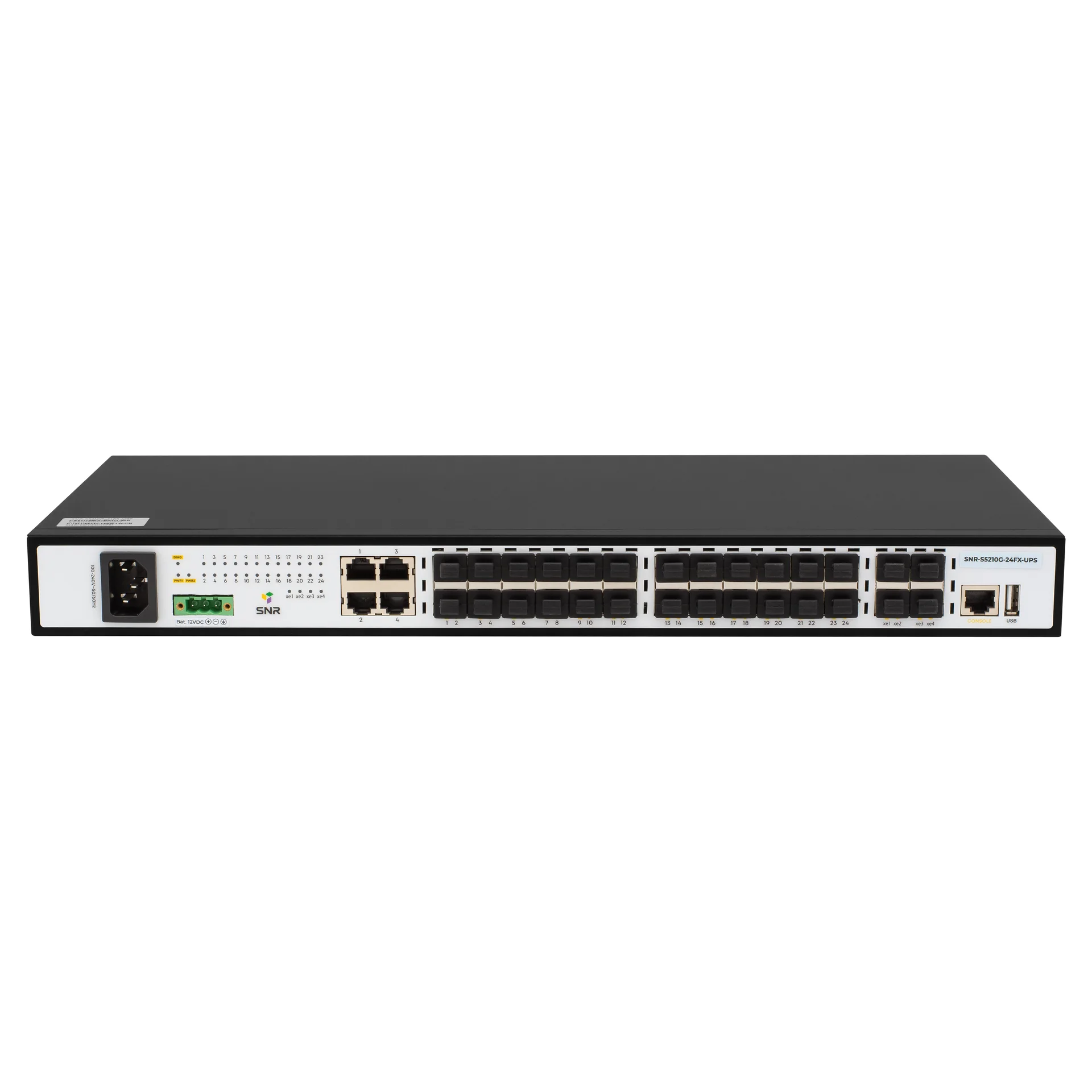 SNR-S5210G-24FX-UPS - Управляемый коммутатор уровня 2+, 20 портов 100/1000Base-X SFP, 4 Combo порта GE, 4 порта 1/10G SFP+