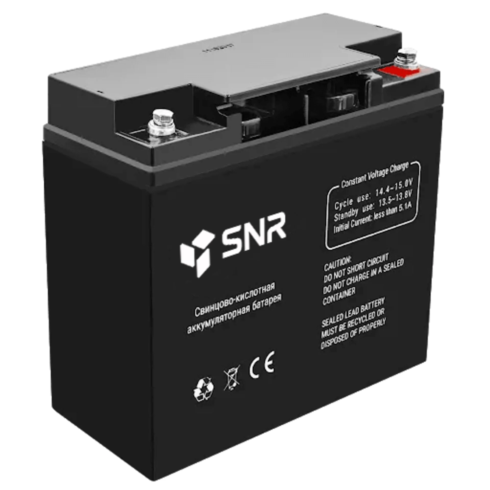 SNR-BAT-12-18-GP - АКБ свинцово-кислотный 12В, 18Ач, макс.ток заряда 5.4A, тип клемм T3