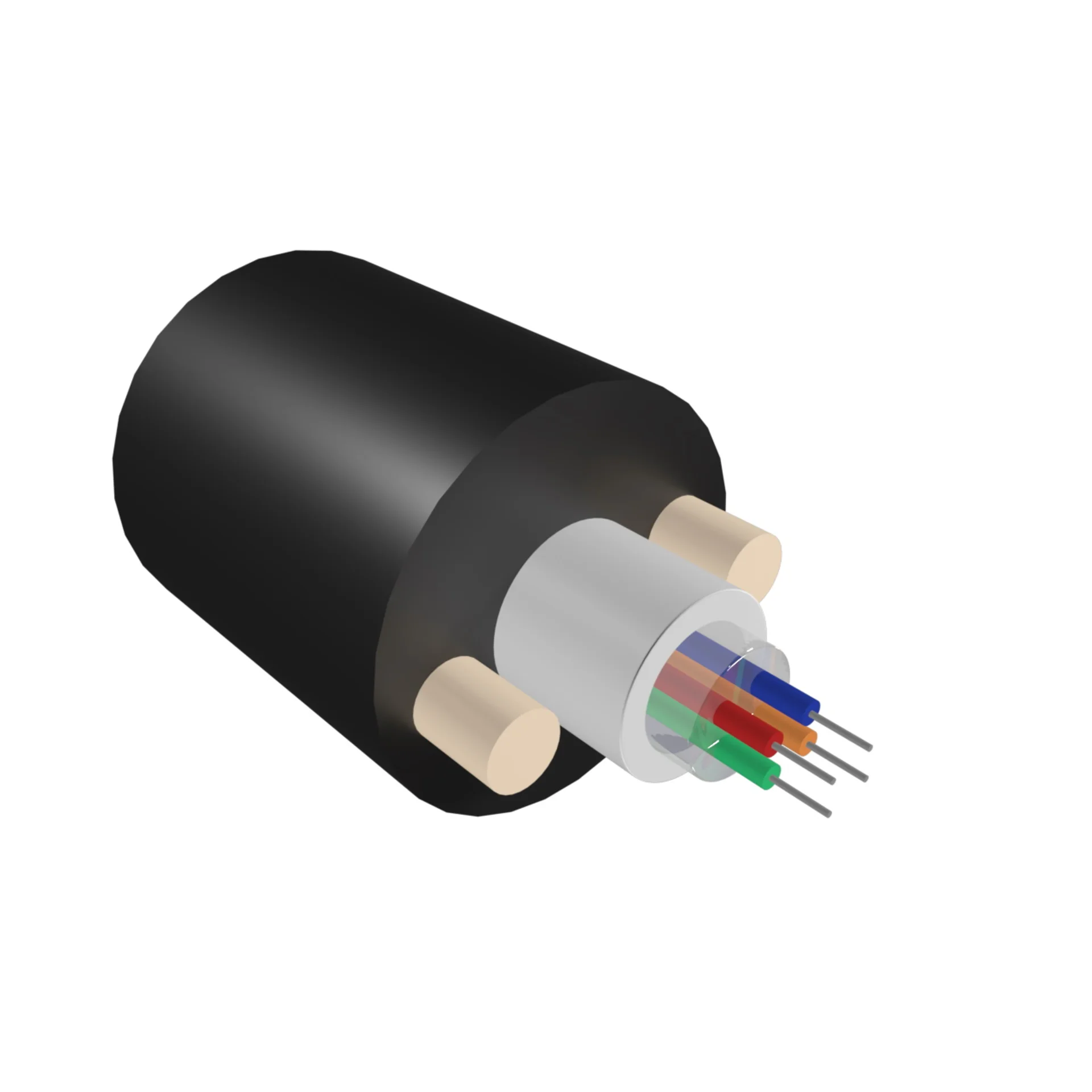 B-OptiX BO-ADSS-UT-03-04/2 - Кабель оптический, самонесущий диэлектрический, 4 волокна, 3.0кН, FRP 1,8 мм, катушка 2 км.