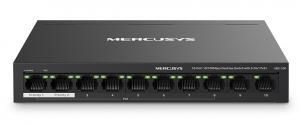 Mercusys MS110P - Настольный коммутатор с 10 портами 10/100 Мбит/с (8 портов PoE+) купить в Казани 			Десять портов: 10 портов RJ45 10/100 Мбит/с.				Восемь портов PoE+: позволят подавать питание и п