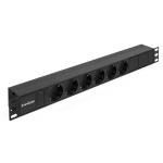 ExeGate ServerPro PDU-19H601 Al-6S-C14 - Блок розеток 19", 1U, алюминий, 6 Schuko, С14 купить в Казани 	Горизонтальные 19” ExeGate ServerPro PDU используются для электроснабжения сетевого оборудования в