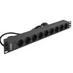 ExeGate ServerPro PDU-19H903 Al-9S-EU2CU - Блок розеток 19", 1U, алюминий, 9Schuko, евровилка, 2м купить в Казани 	Горизонтальные 19” ExeGate ServerPro PDU используются для электроснабжения сетевого оборудования в