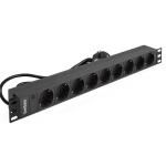 ExeGate ServerPro PDU-19H905 Al-9S-EU3CU - Блок розеток 19", 1U, алюминий, 9Schuko, евровилка, 3м купить в Казани 	Горизонтальные 19” ExeGate ServerPro PDU используются для электроснабжения сетевого оборудования в