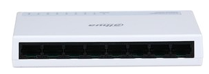 Dahua DH-PFS3008-8ET-L - 8-портовый неуправляемый коммутатор, 8xRJ45 100Mb, коммутация 1.6 Гбит/с, MAC-таблица 2K, пластик купить в Казани 															Управляемый																			Нет																							Конструктивные элементы