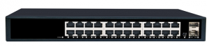 NETLAN NLS-1226P - Коммутатор неуправляемый 24*10/100/1000Мбит/с PoE (af/at), 2*10/100/1000Мбит/с SFP, DC52V/6.1A, PoE бюджет 320W купить в Казани 										Тип коммутатора										Неуправляемый														Тип основных портов										GigabitEt