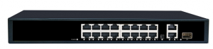 NETLAN NLS-1119P - Коммутатор неуправляемый 16*10/100Мбит/с PoE (af/at), 2*10/100/1000Мбит/с RJ45, 1*100/1000Мбит/с SFP, DC52V/4.8A, PoE бюджет 250W купить в Казани 										Тип коммутатора										Неуправляемый														Тип основных портов										FastEther