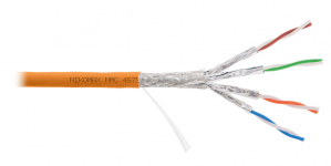 NIKOMAX NMC 4575C-OR - Кабель S/FTP 4 пары, Кат.7a (Класс Fa), тест по ISO/IEC, 1000МГц, одножильный, BC (чистая медь), 23AWG (0,58мм), полимерный материал нг(А)-HF, внутренний, оранжевый, 500м купить в Казани 	Описание	4-я серия включает в себя экранированные и неэкранированные кабели категорий 5, 5e, 6, 6A,