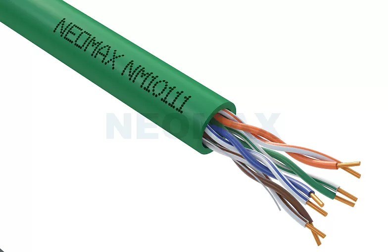 NEOMAX NM10111 - Кабель витая пара U/UTP cat.5e 4 пары (305 м) 0.51 мм (24 AWG) Медь, LSZH купить в Казани 			Характеристики							Модель							NM10111									Страна производства							Китай									Цвет