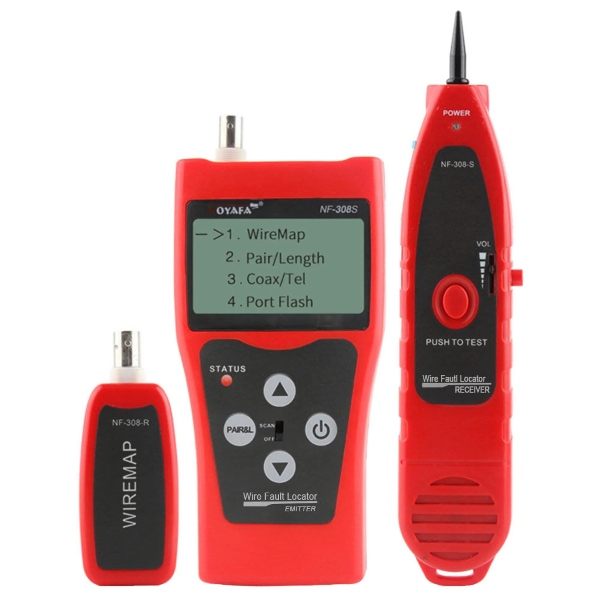 NOYAFA NF-308S - Многофункциональный тестер для витопарного, телефонного и коаксиального кабеля купить в Казани 	Описание																																				Noyafa-308S - многофункциональный тестер, предназн