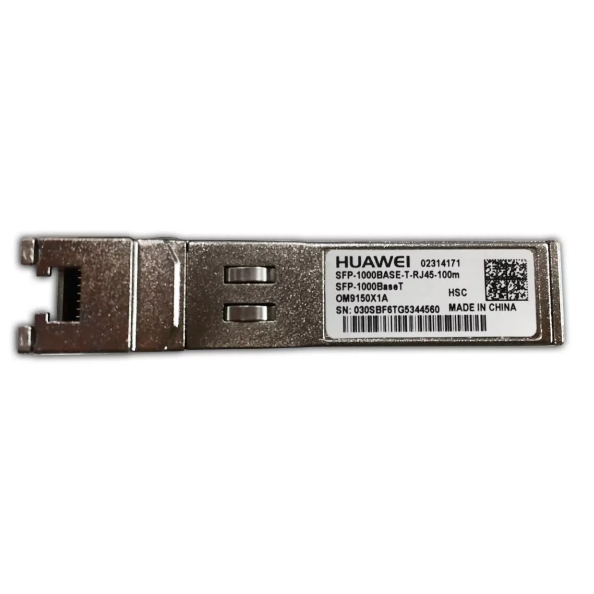 Huawei SFP-1000BaseT - Трансивер формата SFP обеспечивает передачу данных по витой паре в среде 1000Base-T на дистанции до 0.1 км, содержит разъем RJ-45 купить в Казани 	Витая пара (1000BaseT, разъем RJ-45), SFP, расстояние до 100м.	SFP (Small Form-factor Pluggable) пр
