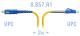SNR-PC-LC/UPC-SC/UPC-A-2m - Патчкорд оптический переходной LC/UPC - SC/UPC, SM (G.657.A1), Simplex, 2 метра