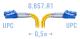 B-Optix BO-PC-LC/UPC-DPX-A-0.5m - Патчкорд оптический прямой LC/UPC - LC/UPC, SM (G.657.A1), Duplex, 0.5 метра