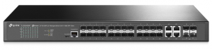 TP-Link SG3428XF - JetStream 24-портовый управляемый SFP‑коммутатор уровня 2+ с четырьмя слотами SFP+ 10 Гбит/с купить в Казани 	Описание			Uplink 10 Гбит/с: четыре слота SFP+ со скоростью 10 Гбит/с обеспечат высокую пропускную