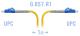 B-OptiX BO-PC-LC/UPC-A-1m - Патчкорд оптический прямой LC/UPC - LC/UPC, SM (G.657.A1), Simplex, 1 метр
