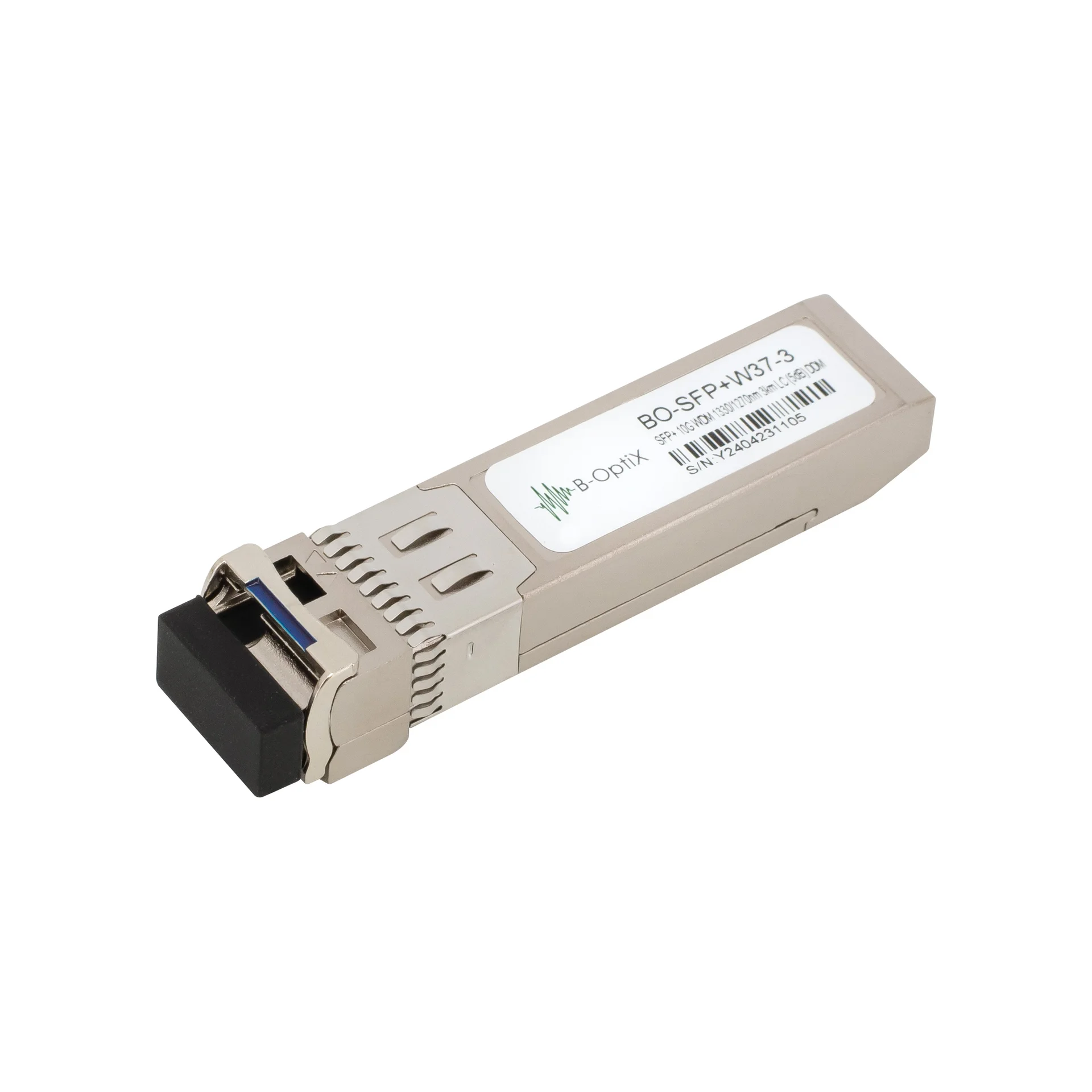 B-OptiX BO-SFP+W37-3 - Одноволоконный модуль, SFP+ WDM 10GBASE-LR/LW, разъем LC, рабочая длина волны Tx/Rx: 1330/1270нм, дальность до 3км (5dB) купить в Казани 	Одноволоконный оптический модуль с форм-фактором SFP+ для 10G Ethernet, соответствует стандарту 10G