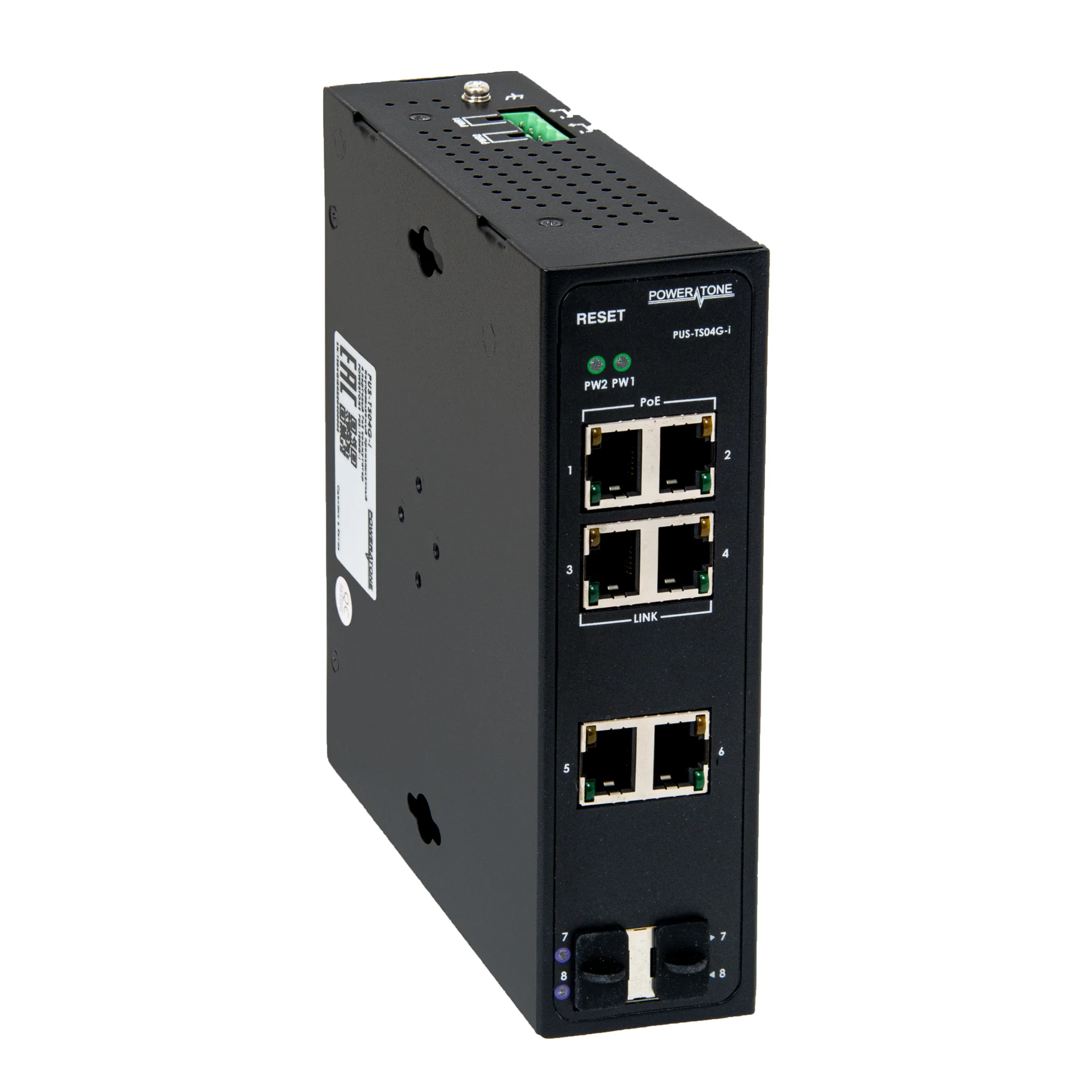POWERTONE PUS-TS04G-i - Неуправляемый промышленный 4 портовый PoE коммутатор купить в Казани 	Характеристики										Общие																Размещение										На DIN-рейку																Тип ко