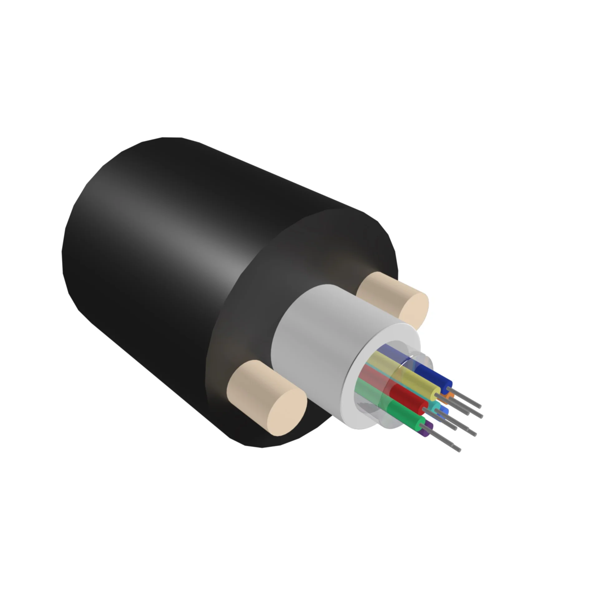 B-OptiX BO-ADSS-UT-03-08/2 - Кабель оптический B-OptiX, самонесущий диэлектрический, 8 волокон, 3.0кН, FRP 1.8мм, катушка 2км