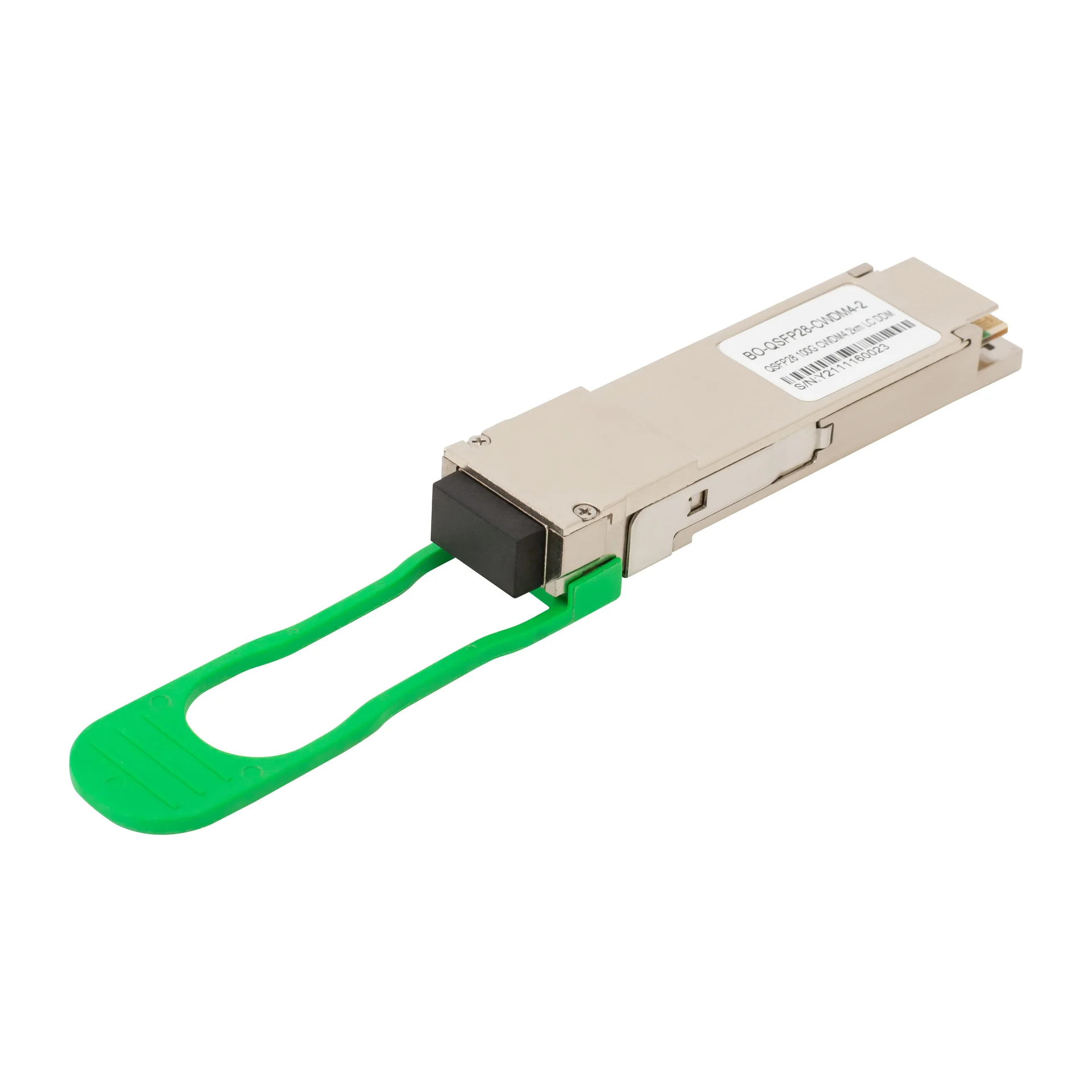 B-OptiX BO-QSFP28-CWDM4-2 - Модуль, QSFP28 100GBASE-CWDM4, разъем LC дальность до 2км купить в Казани 	Двухволоконный оптический модуль с форм-фактором QSFP28 для 100G Ethernet, соответствует стандарту