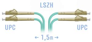 SNR-PC-LC/UPC-MM-DPX-1.5m - Патчкорд оптический прямой LC/UPC - LC/UPC, МM (OM3), Duplex, 1.5 метра купить в Казани 	Оптический патчкорд предназначен для подключения функциональных блоков оптического телекоммуникацио